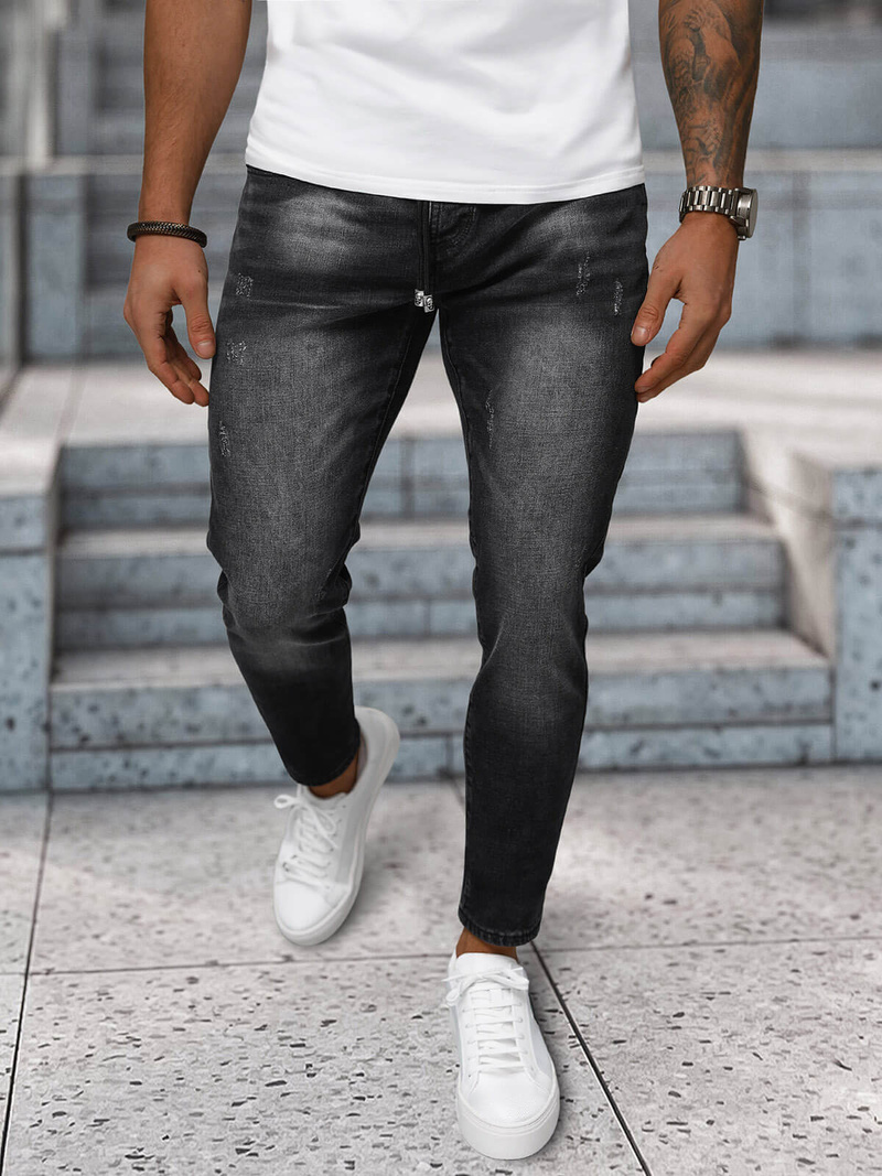 Férfi Farmer Nadrág Fekete OZONEE NB/MP0063/1N