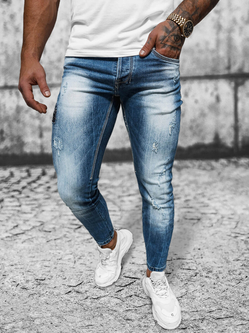 Férfi farmer nadrág kék OZONEE NB/MP0008B