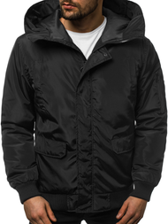 Férfi téli kabát fekete OZONEE JS/2019005