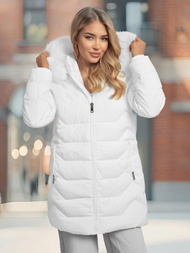 Női téli kabát fehér OZONEE JS/16M9121/281Z