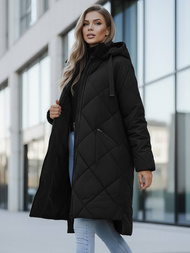 Női téli kabát fekete OZONEE JS/5M3168/392Z