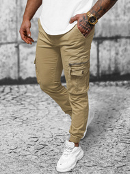 Férfi nadrág chino jogger bézs OZONEE NB/MP0201K