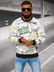 Férfi Pulóver Fehér OZONEE JS/8B1228/1