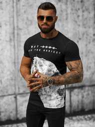 Férfi Póló Fekete OZONEE O/T127/3Z