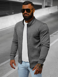 Férfi Pulóver Sötét-Szürke OZONEE JS/2002Z