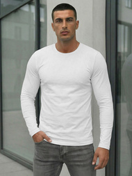 Férfi hosszú ujjú póló fehér OZONEE JS/DB71/2