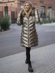Női téli kabát arany OZONEE JS/16M9100/403Z