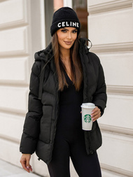 Női téli kabát fekete OZONEE JS/5M3251/392Z