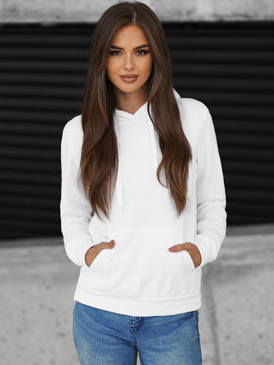 Női kapucnis pulóver Fehér OZONEE JS/W02Z
