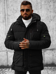 Férfi téli parka kabát fekete OZONEE JS/22M60/392Z