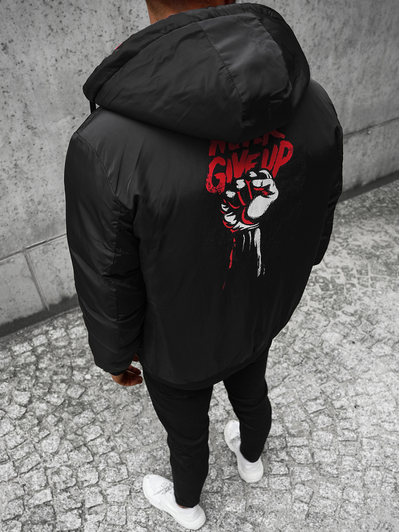 Férfi átmeneti megfordítható kabát piros OZONEE JS/M761/270