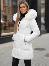 Női téli kabát fehér OZONEE JS/16M9099/281Z