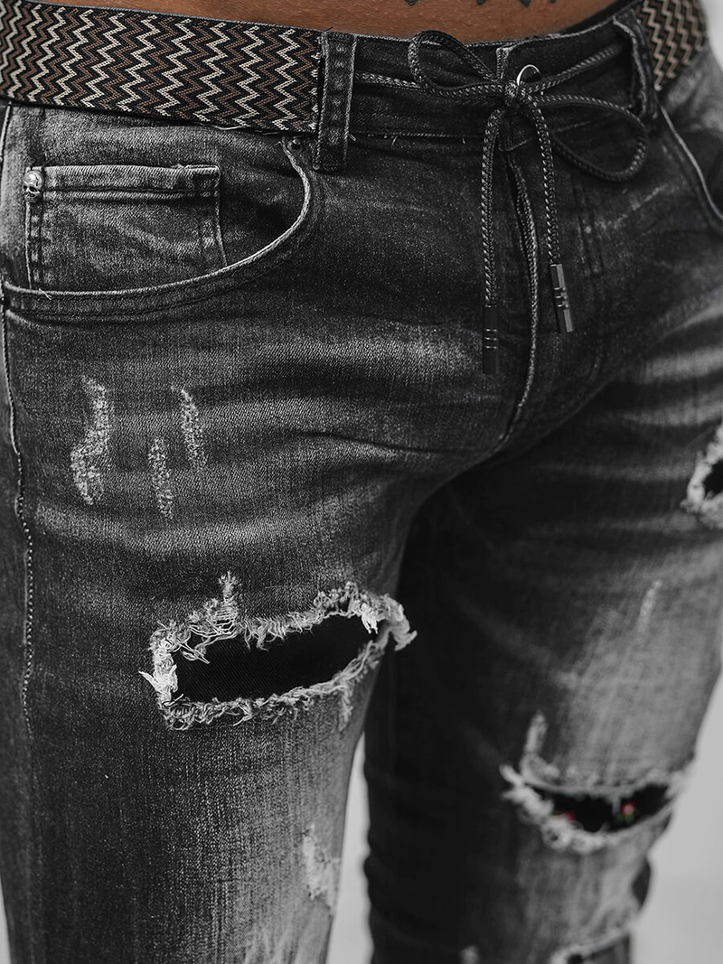 Férfi farmer nadrág fekete OZONEE NB/MP0026GZ