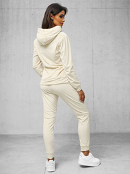 Női Melegítő Szett Velúr Ecru OZONEE O/8C1175/155Z