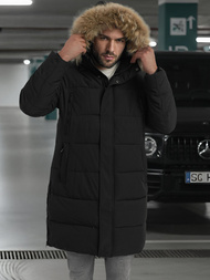 Férfi téli parka kabát fekete OZONEE JS/25M9803/392Z