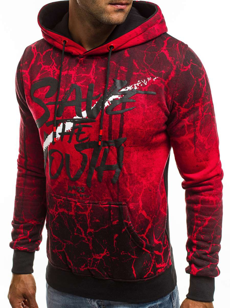 Férfi blúz Piros OZONEE JS/DD267Z