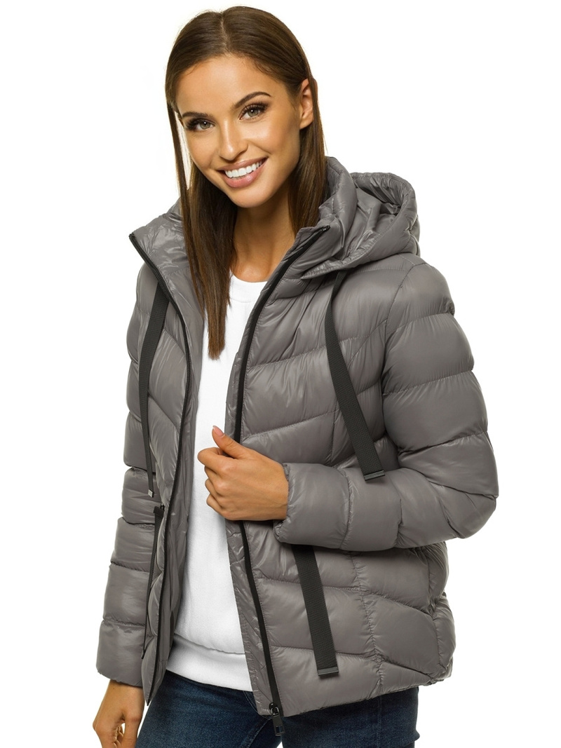 Női téli kabát Szürke OZONEE JS/M23066/4