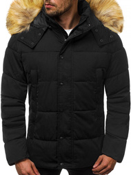 Férfi téli kabát fekete OZONEE JD/336