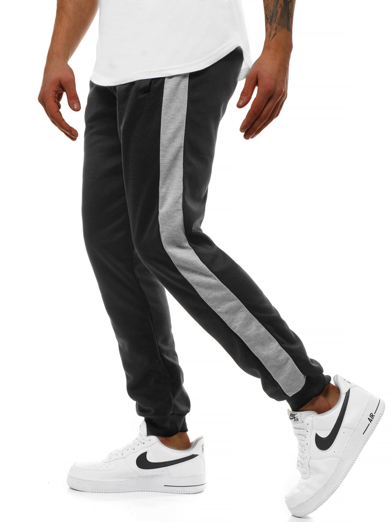 Férfi melegítő nadrág Fekete-szürke OZONEE JS/JZ11003