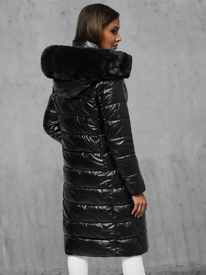 Női téli kabát fekete OZONEE JS/16M9127/392