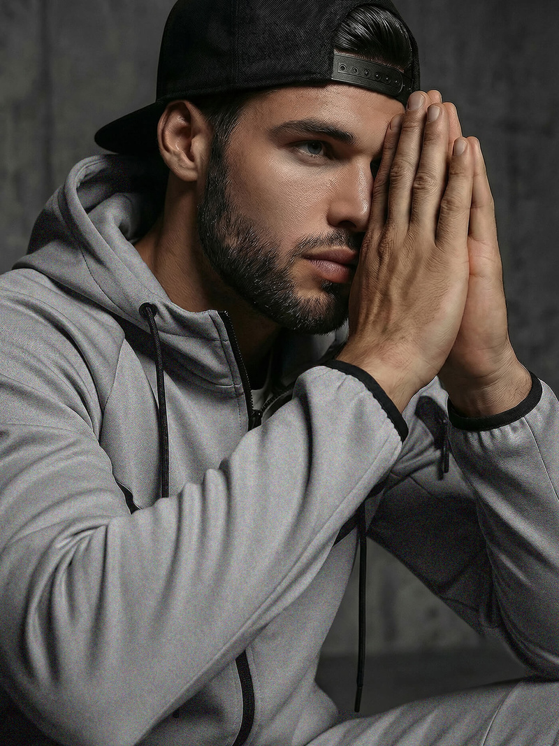 Férfi melegítő együttes szürke OZONEE JS/8C1966/2