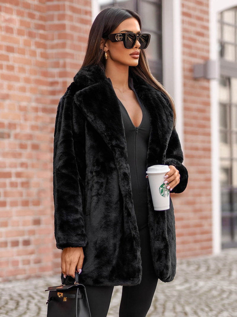 Női téli kabát fekete OZONEE JS/11Z8168