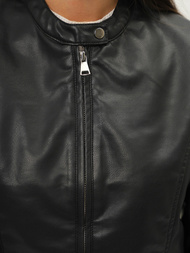 Női Bőrdzseki Fekete OZONEE JS/11Z8008