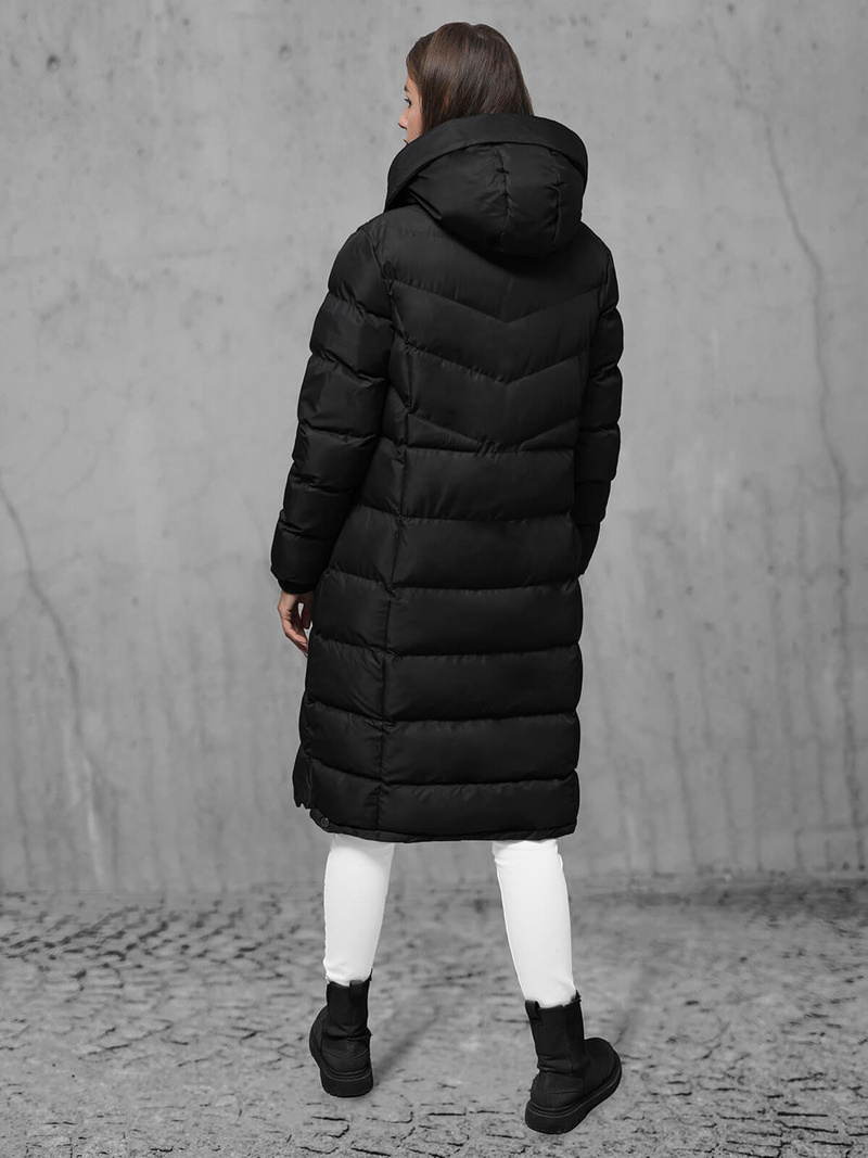 Női téli kabát fekete OZONEE JS/M736/392