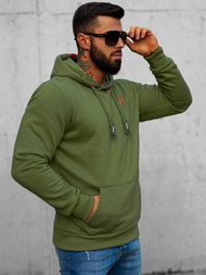 Férfi Kapucnis Pulóver Zöld OZONEE O/H1060