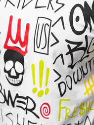 Férfi Póló Fehér OZONEE JS/8T1212/1