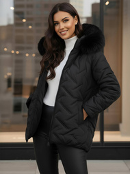 Női téli kabát fekete OZONEE JS/16M9296/392Z
