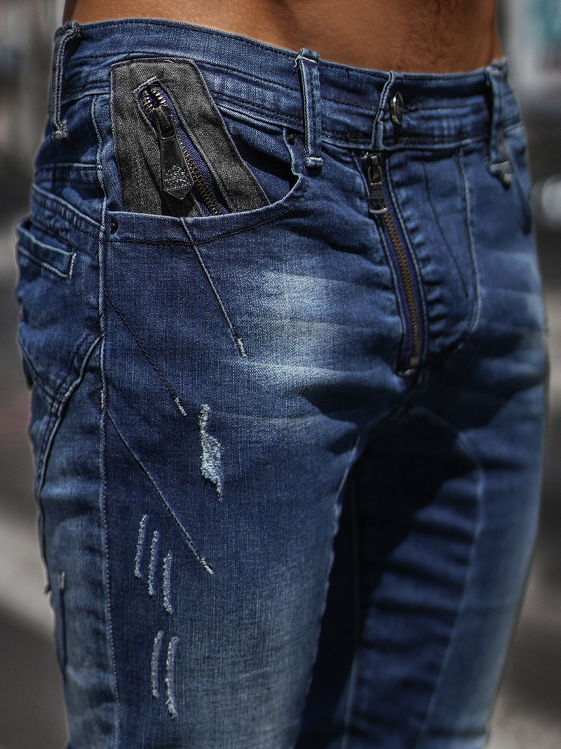 Férfi Farmer Nadrág Sötét-Kék OZONEE NB/MP0025B