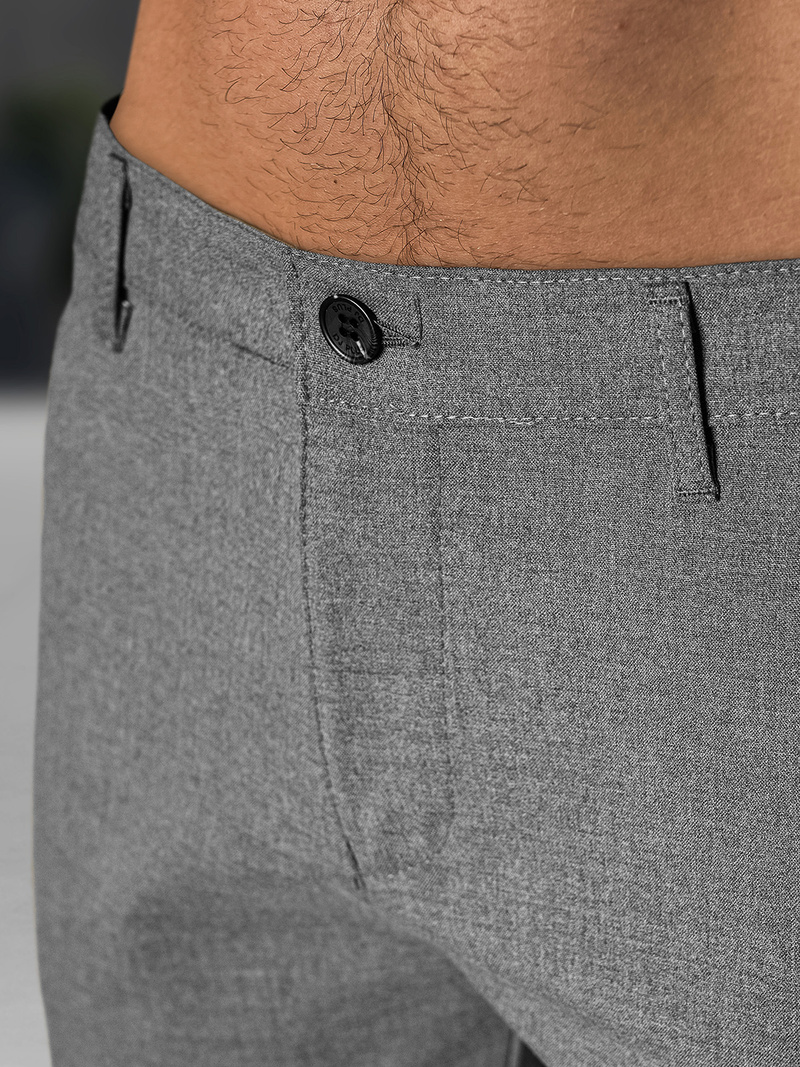 Férfi chino rövidnadrág sötét-szürke OZONEE DJ/4400