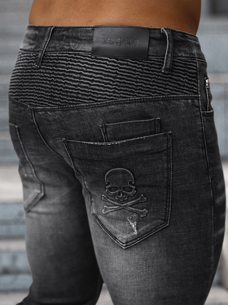 Férfi farmer nadrág fekete OZONEE NB/MP0070N