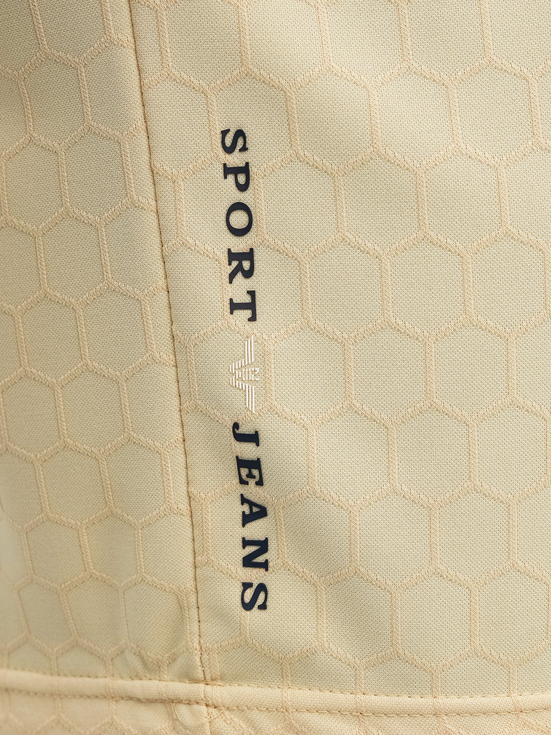 Férfi galléros póló bézs OZONEE O/QQ922