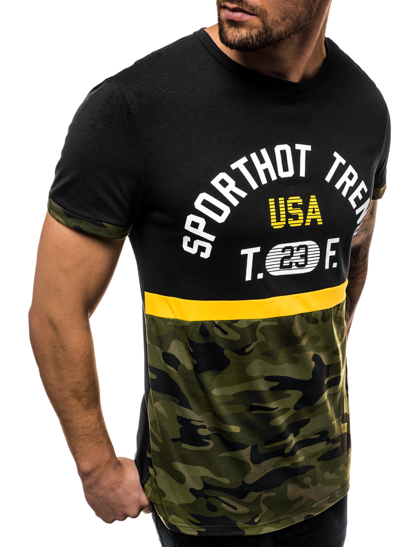 Férfi póló Fekete OZONEE JS/SS10983