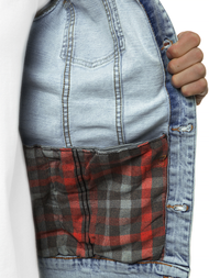 Férfi farmer dzseki világos-kék OZONEE BN/6080