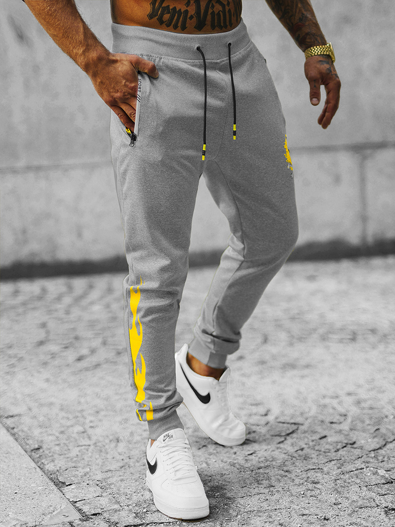 Férfi melegítő nadrág szürke OZONEE JS/K10237Z