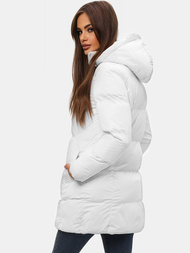 Női téli kabát fehér OZONEE JS/5M722/281