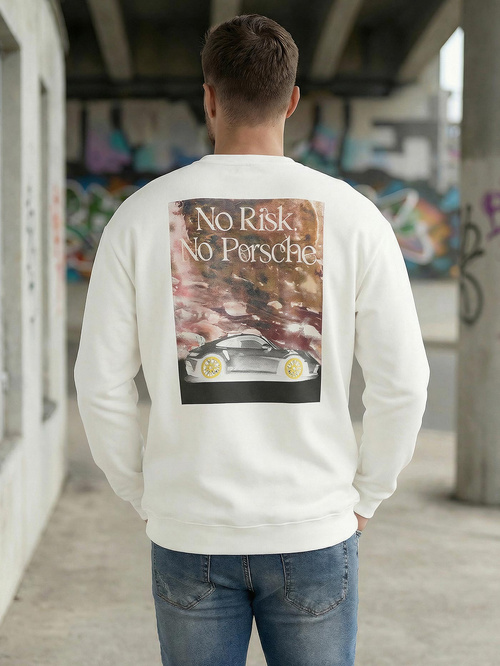 Férfi Pulóver Fehér OZONEE JS/65B3918/1Z