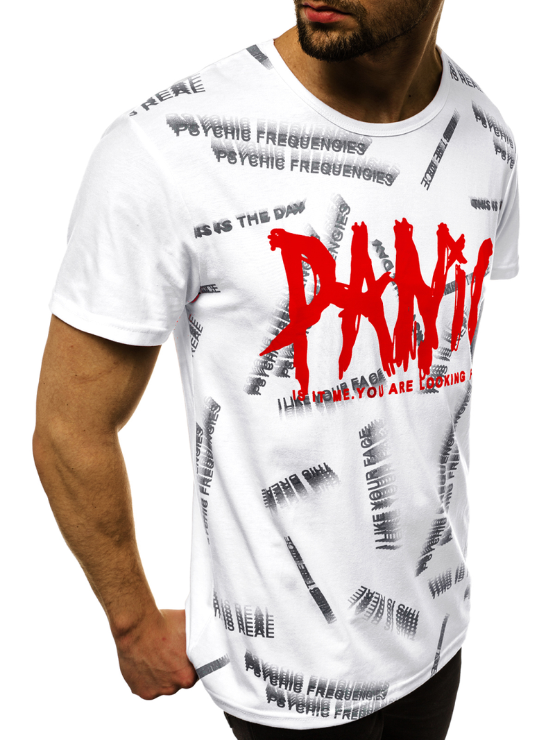 Férfi póló Fehér OZONEE JS/KS1998