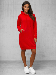 Női kapucnis pulóver piros OZONEE JS/YS10005/18Z