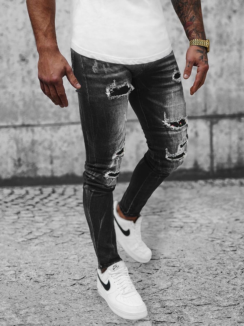 Férfi farmer nadrág fekete OZONEE NB/MP0026GZ