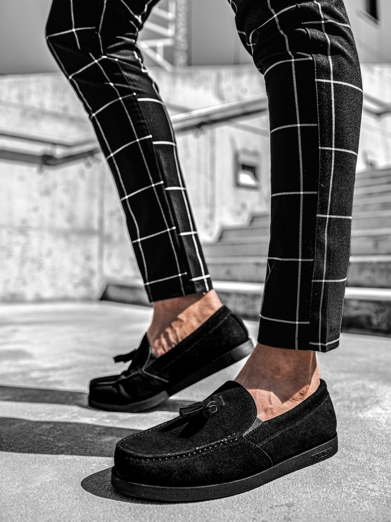 Férfi slip on cipők Fekete O/KN07