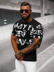 Férfi Póló Fekete OZONEE O/8T1280/3