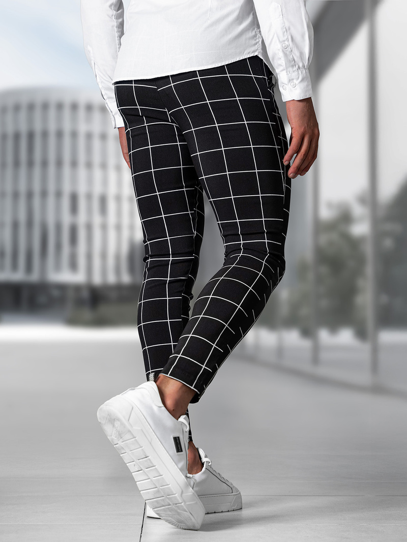 Férfi Chino Nadrág Fekete OZONEE O/P4009Z