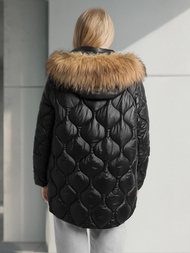 Női téli kabát fekete OZONEE O/5M3226/392Z