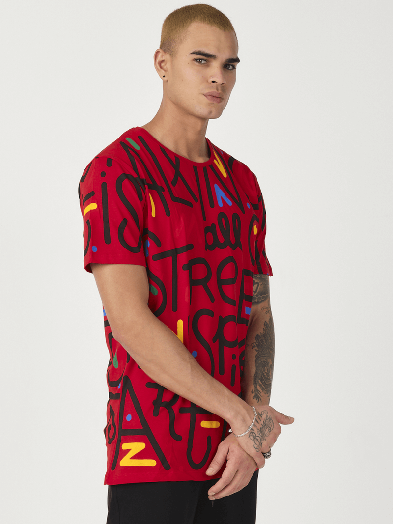 Férfi póló Piros OZONEE MR/21518