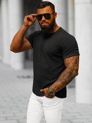 Férfi Póló Fekete OZONEE O/7766T