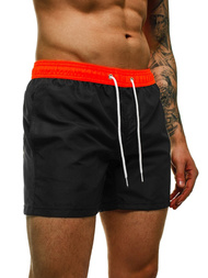 Férfi fürdőnadrág fekete-narancs OZONEE ST004-8